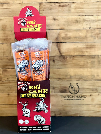 Buffalo and Beef Jerky — Chipotle & Garlic | Buffalo Bob's, Meat from Ranch Hand Provisions