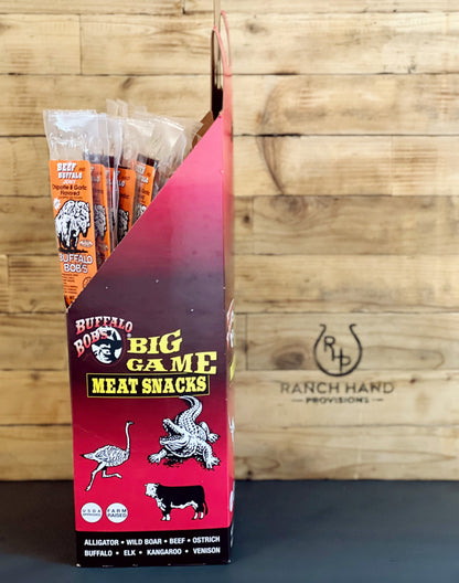 Buffalo and Beef Jerky — Chipotle & Garlic | Buffalo Bob's, Meat from Ranch Hand Provisions