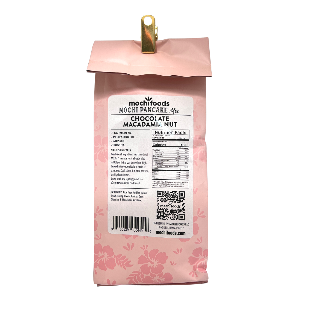 Mochi Foods - Chocolate Macadamia Nut Mochi Pancake Mix