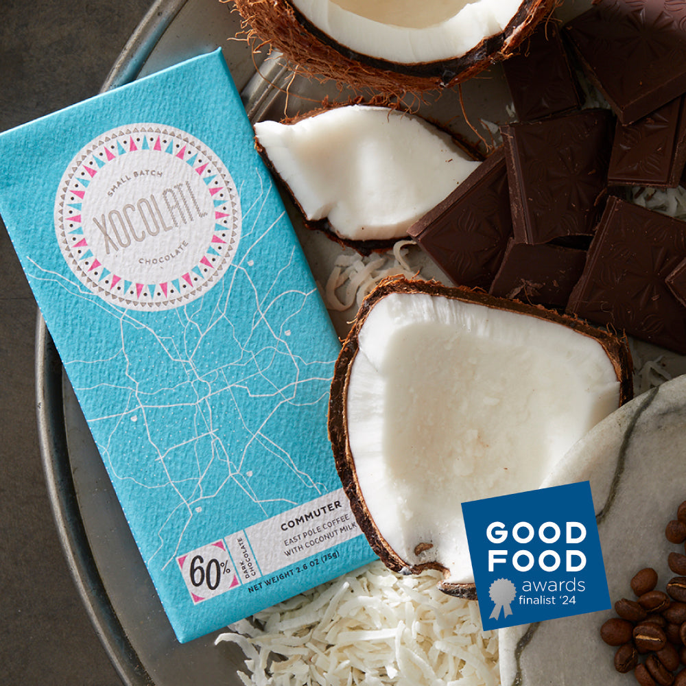 Commuter Coffee Dark Chocolate Bar, Confection from Xocolatl Small Batch Chocolate