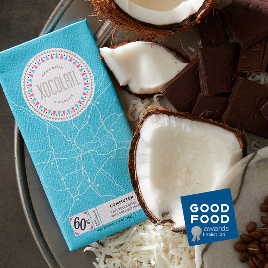 Commuter Coffee Dark Chocolate Bar, Confection from Xocolatl Small Batch Chocolate