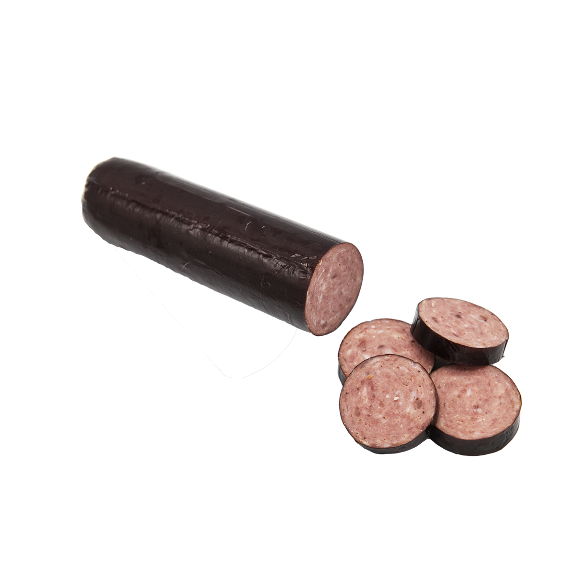 Bison Hickory Smoked Summer Sausage (6 oz.), Meat from Pearson Ranch Jerky