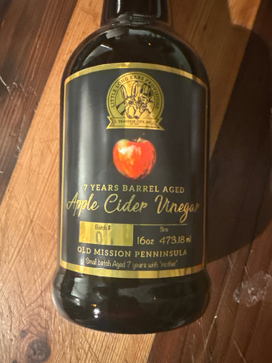 7 year Barrel Aged Apple Cider Vinegar from Donkey Provisions