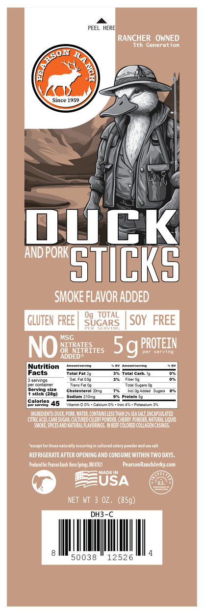 Duck Snack Stick Multipack, Meat from Pearson Ranch Jerky