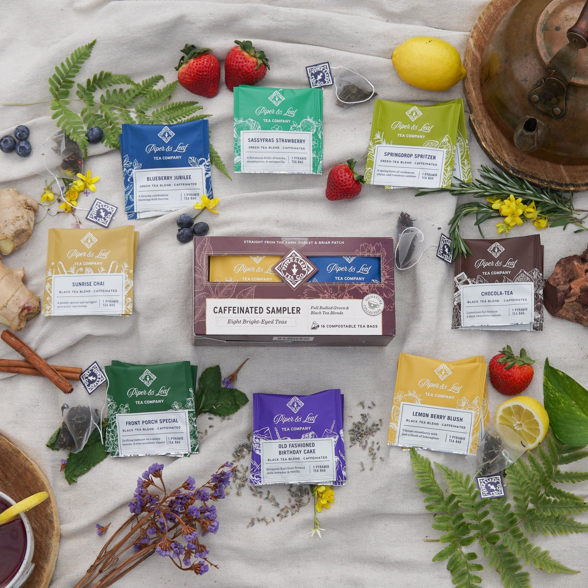 Caffeinated Sampler - Box of 16 Tea Bags