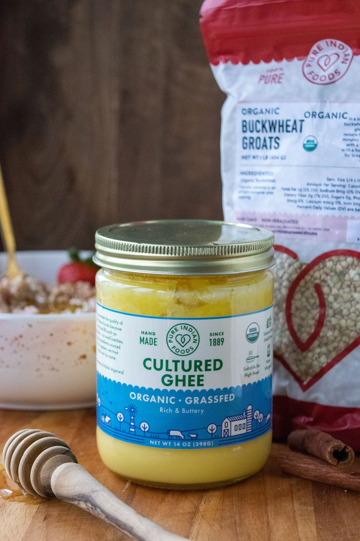 Cultured Ghee, Grassfed & Certified Organic, Cooking Oils from Pure Indian Foods