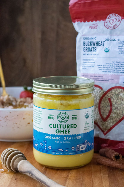 Cultured Ghee, Grassfed & Certified Organic, Cooking Oils from Pure Indian Foods