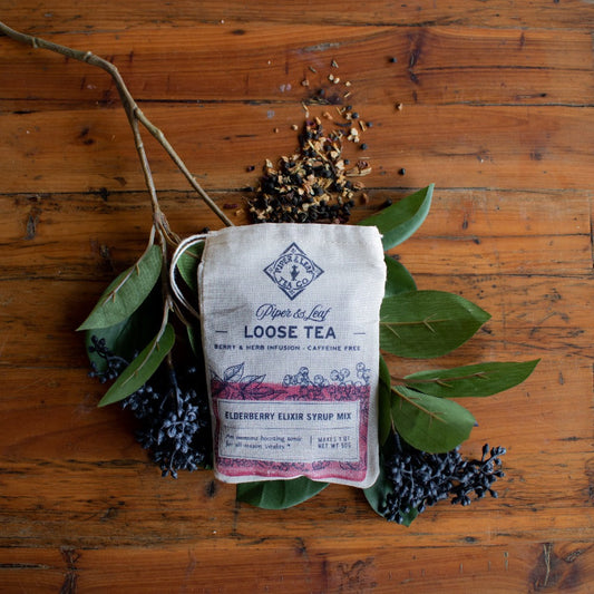 Elderberry Elixir Muslin Bag of Loose Tea - 15 Servings Tea