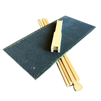 Deep 9 1/8-Inch Langsroth Frame, Grooved Top / Grooved Bottom With Double Wax Foundation