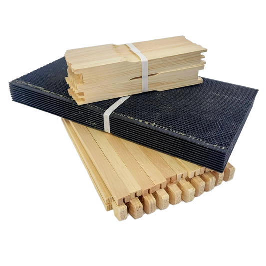 Deep 9 1/8-Inch Langsroth Frame, Grooved Top / Grooved Bottom With Double Wax Foundation