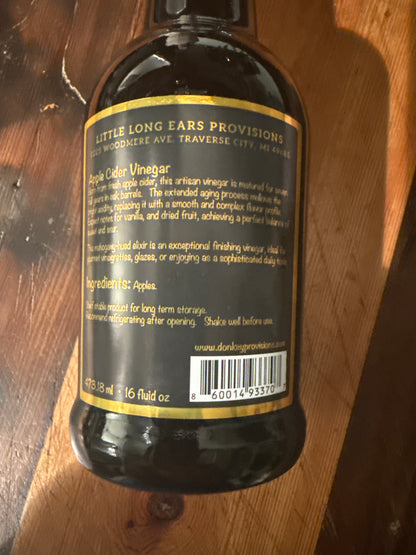 7 year Barrel Aged Apple Cider Vinegar from Donkey Provisions
