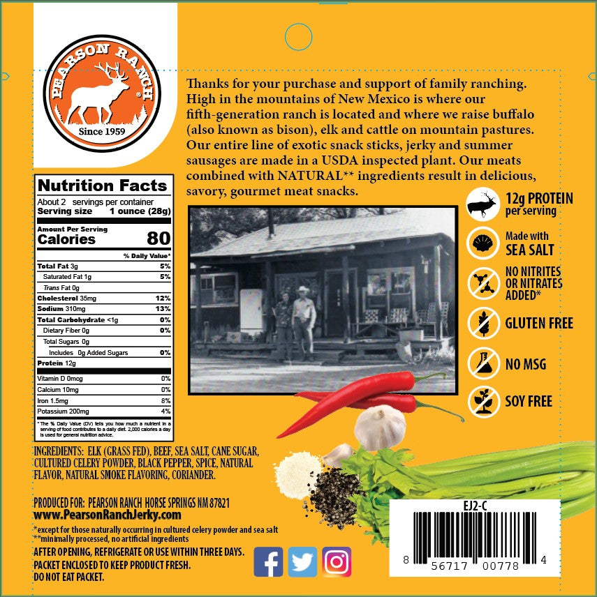 The Trail Boss - Elk Variety Pack, Meat from Pearson Ranch Jerky