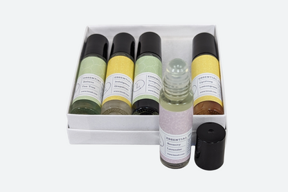 CBD Essential Oils Roll-On set with Crystals and CBD (THC free), Health & Beauty from Lizush