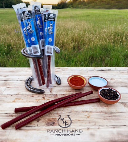 Elk Jerky Stick — Peppered, Meat from Ranch Hand Provisions