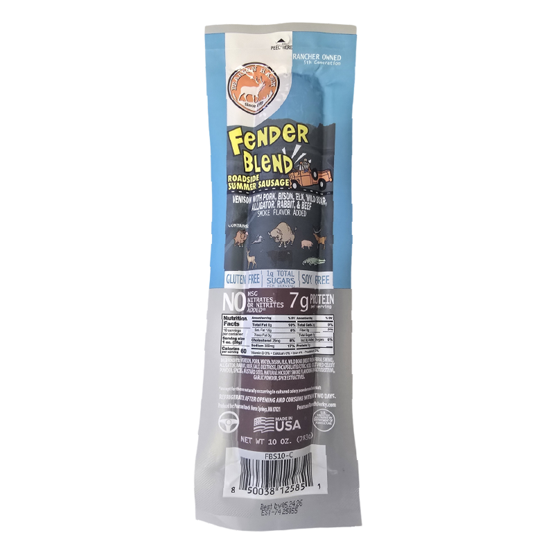 Fender Blend Summer Sausage (10 oz.), Meat from Pearson Ranch Jerky