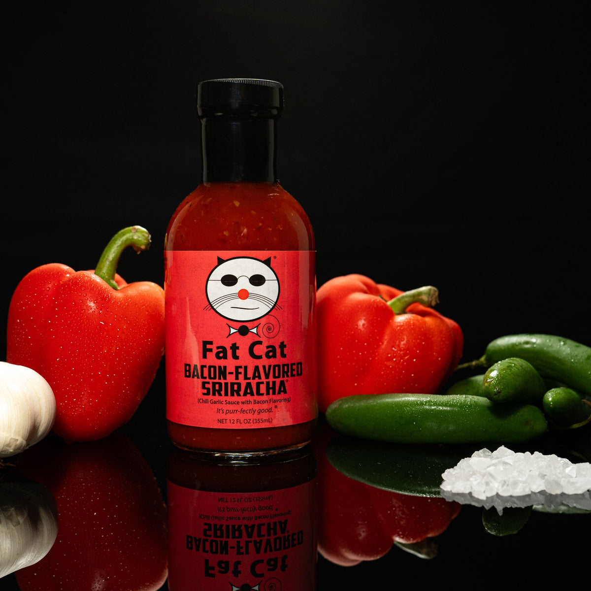 Bacon-Flavored Sriracha Chili Garlic Sauce with Bacon Flavoring (Vegan), image 3 of 8