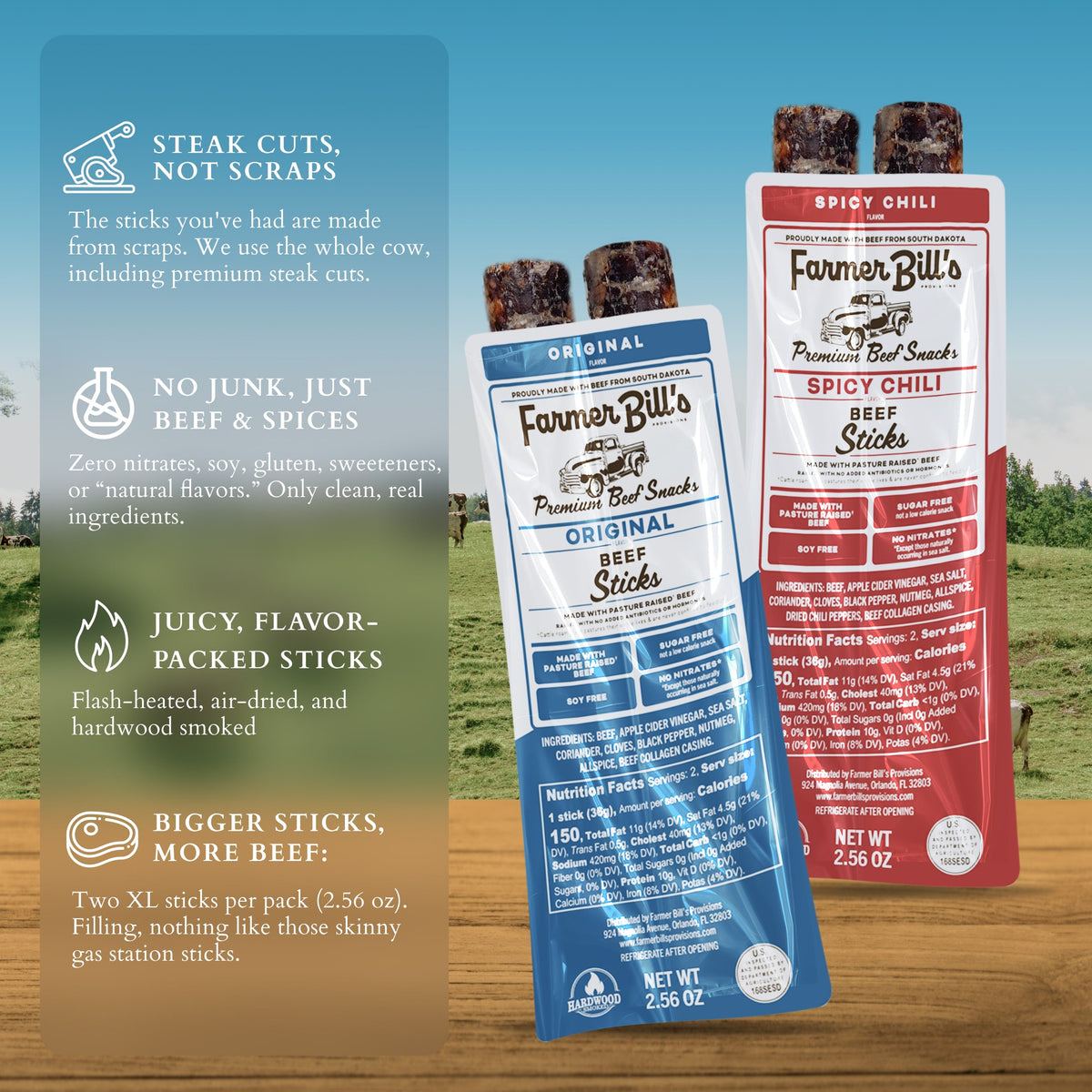 Ancestral Beef Stick Bundles, *BUNDLE ITEM from Farmer Bill's Provisions