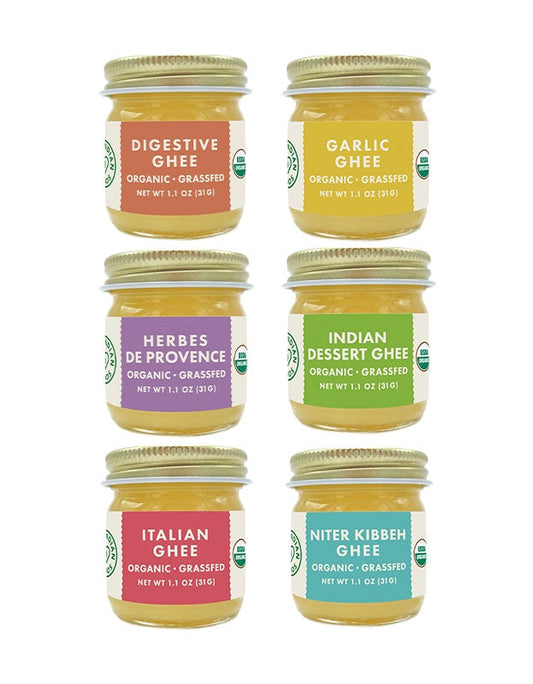 Spiced Ghee Assorted Sampler Pack, Grassfed & Certified Organic by Pure Indian Foods
