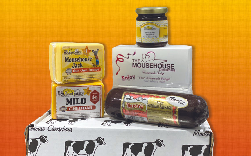 Wisconsin Cheese, Fudge, Jam & Sausage Gift Box 412
