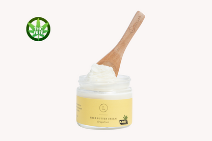 CBD Grapefruit Shea Butter Body Cream with CBD, Shea Body Lotion (THC free), Health & Beauty from Lizush