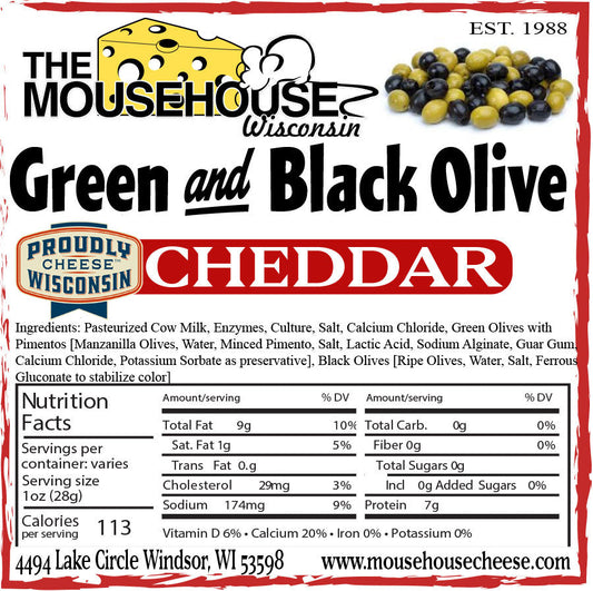 Green & Black Olive Cheddar, image 2 of 2