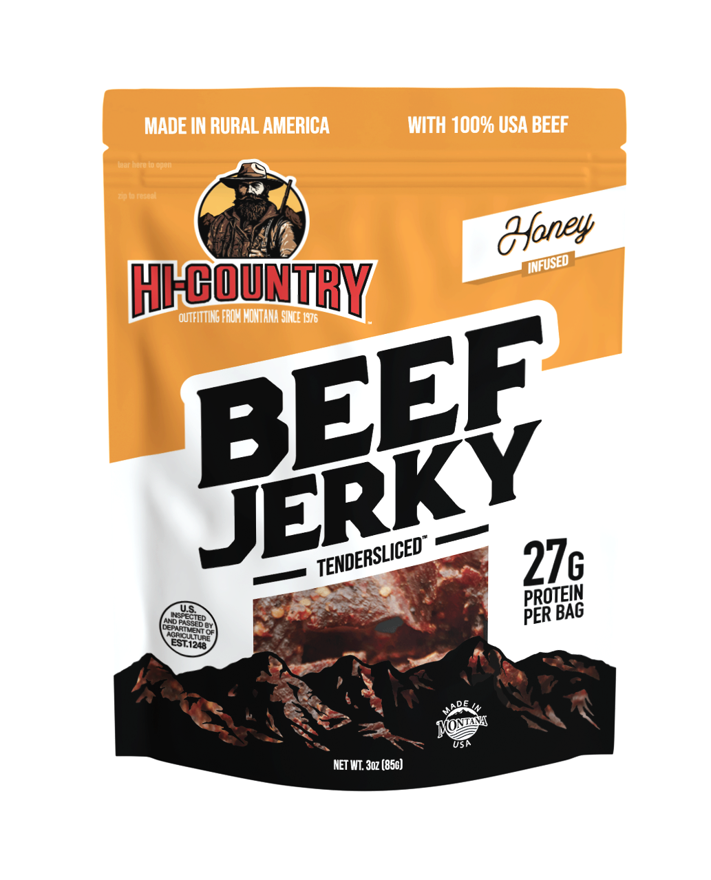 Honey Infused Beef Jerky, Jerky from Hi-Country Snack Foods Inc.
