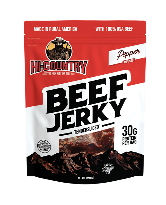 Pepper Infused Beef Jerky, Jerky from Hi-Country Snack Foods Inc.