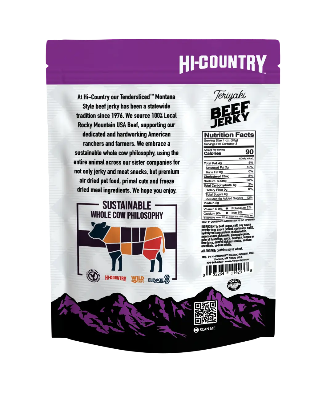 Teriyaki Infused Beef Jerky, Jerky from Hi-Country Snack Foods Inc.