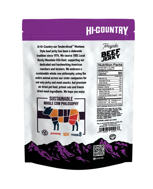 Teriyaki Infused Beef Jerky, Jerky from Hi-Country Snack Foods Inc.