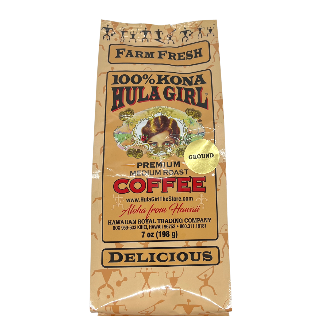 Hula Girl 100% Kona Coffee 7oz
