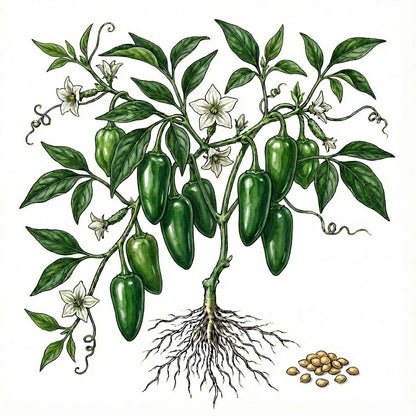 HOT PEPPER Seeds, Jalapeño