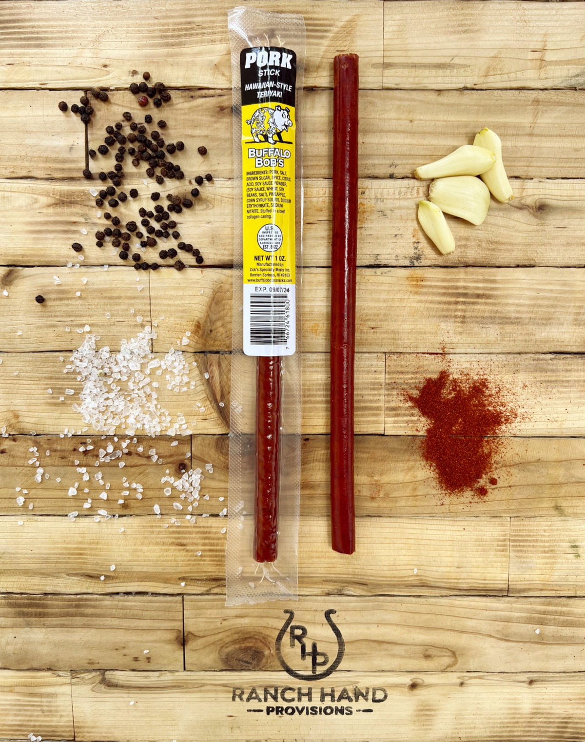 Hawaiian Pork Jerky Stick, Meat from Ranch Hand Provisions