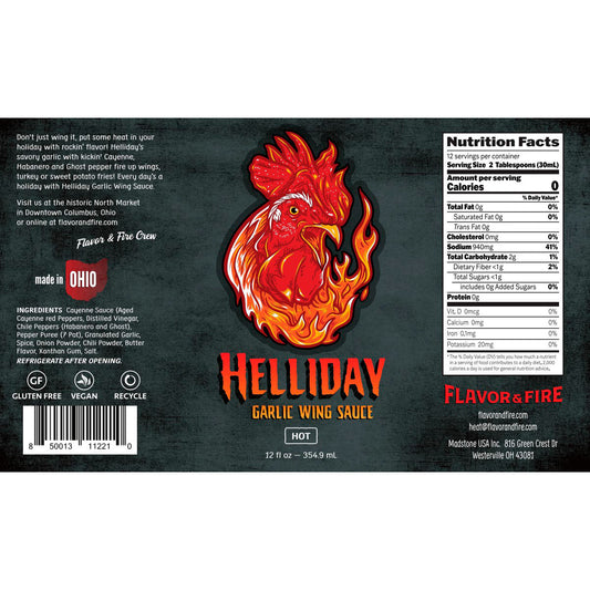 Helliday Serrano Medium Wing Sauce, image 2 of 2
