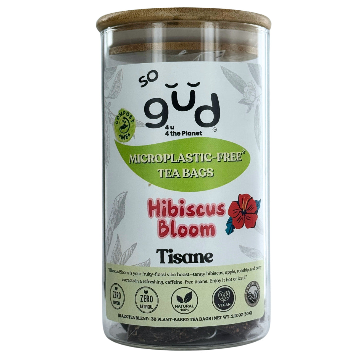 Hibiscus Bloom Tisane | Plant-based Tea Bags