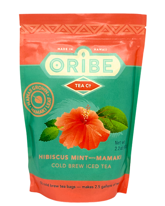 Oribe Tea Co. Hibiscus Mint with Mamaki Tea Cold Brew Iced Tea by Tastes of Aloha