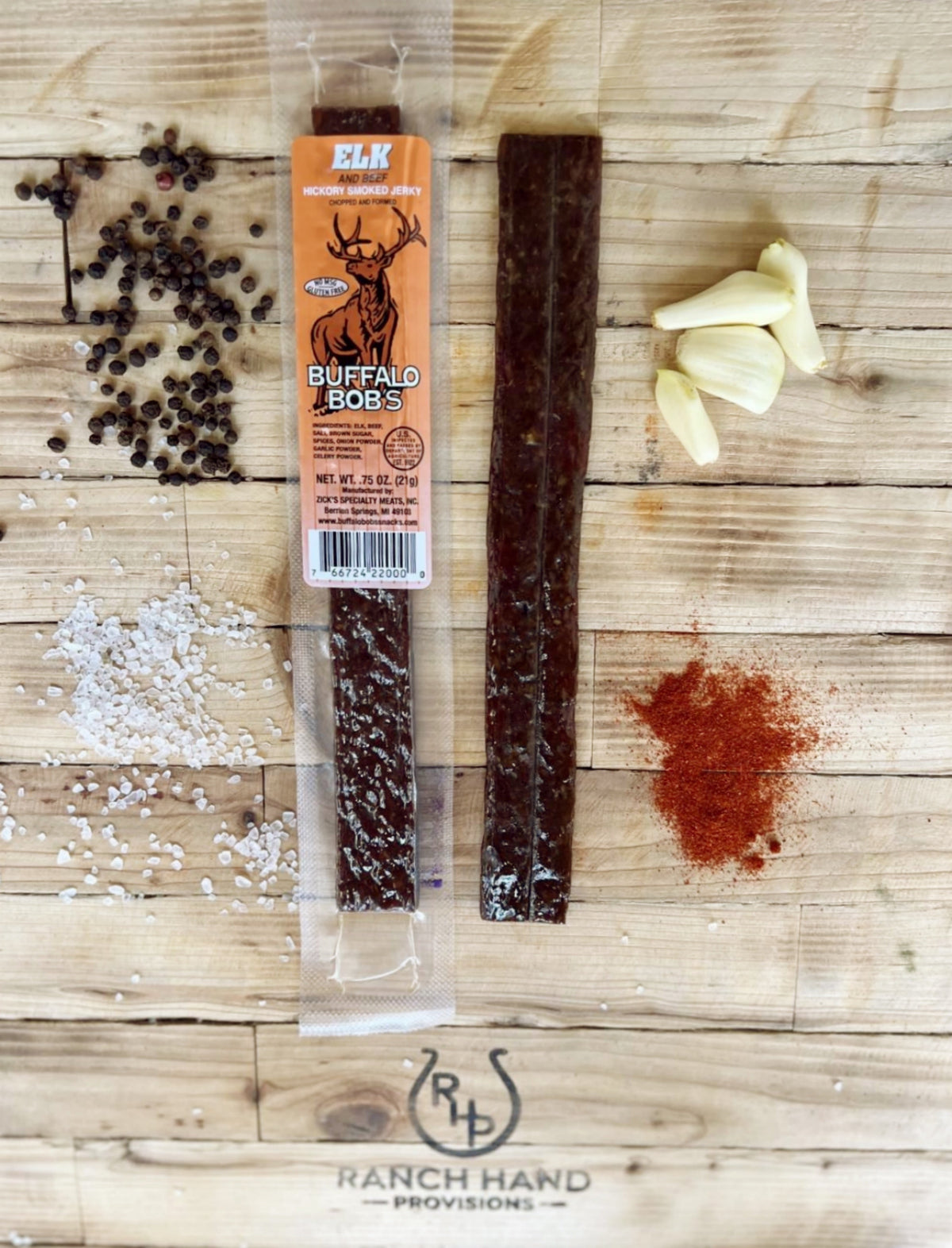Elk Jerky — Hickory Smoked by Ranch Hand Provisions