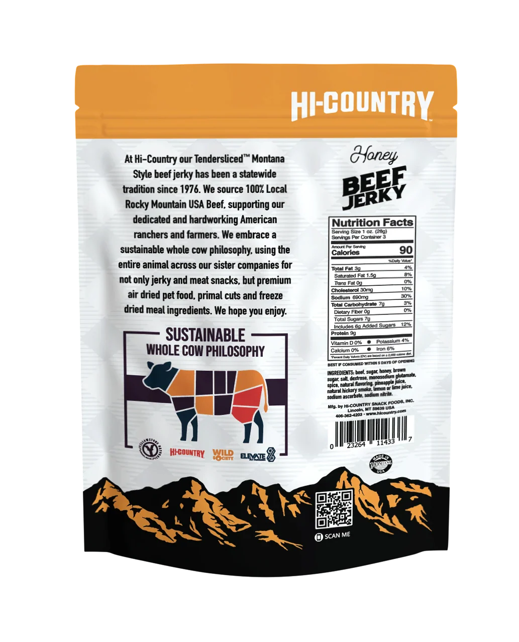 Honey Infused Beef Jerky, Jerky from Hi-Country Snack Foods Inc.