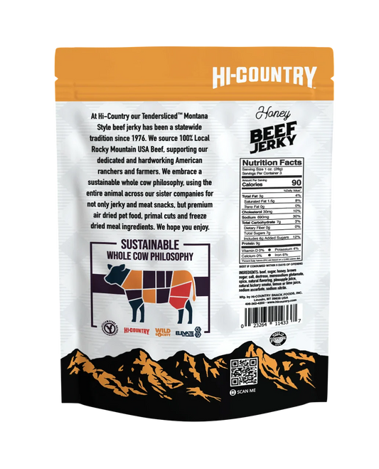 Honey Infused Beef Jerky, Jerky from Hi-Country Snack Foods Inc.