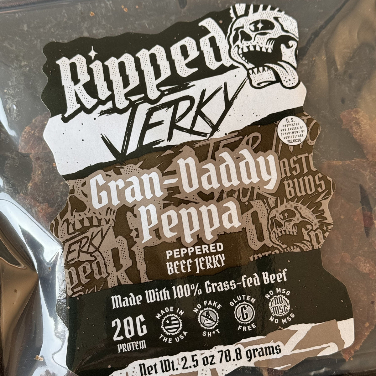 Ripped Jerky, Meat from Beck Ranch Premium Beef