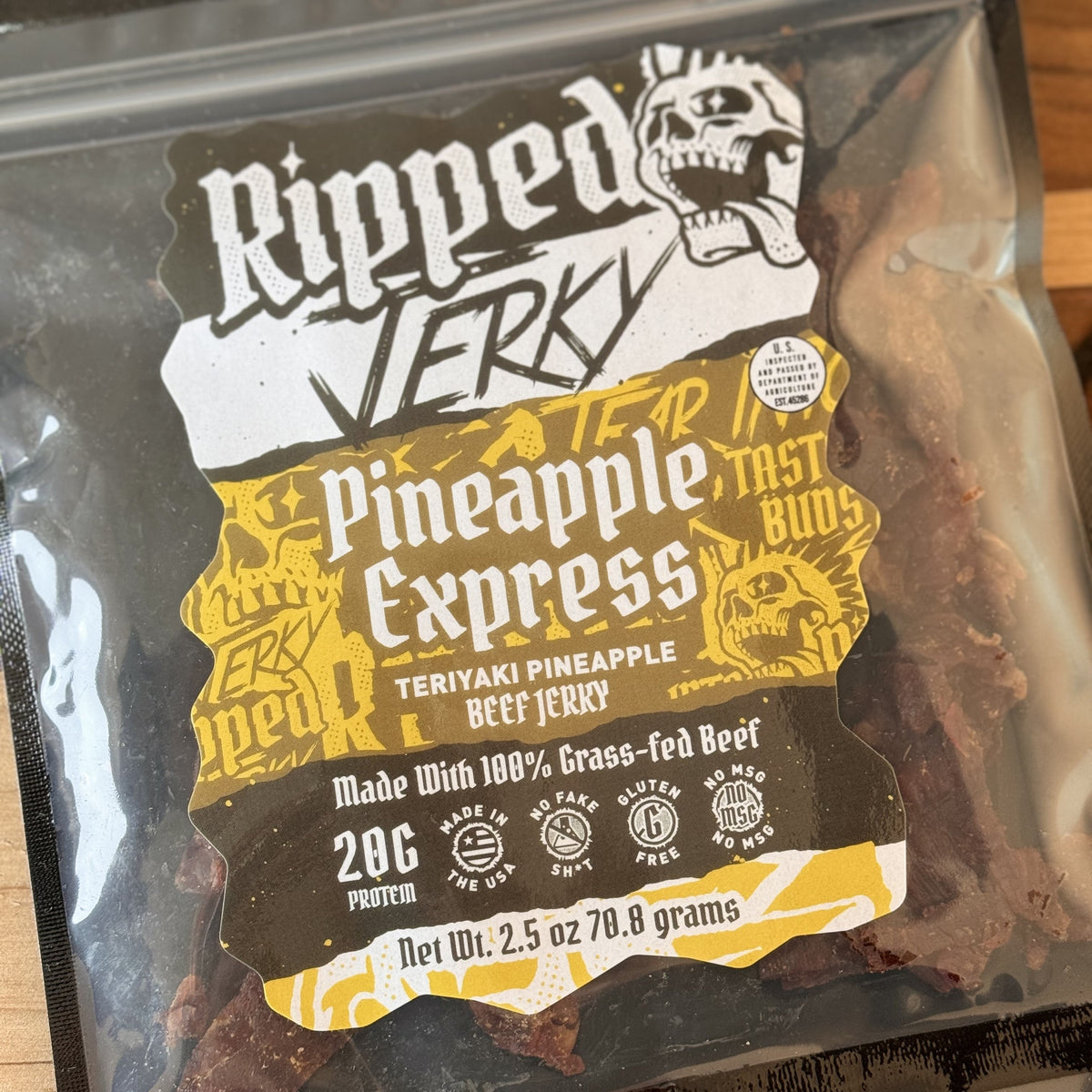 Ripped Jerky, Meat from Beck Ranch Premium Beef