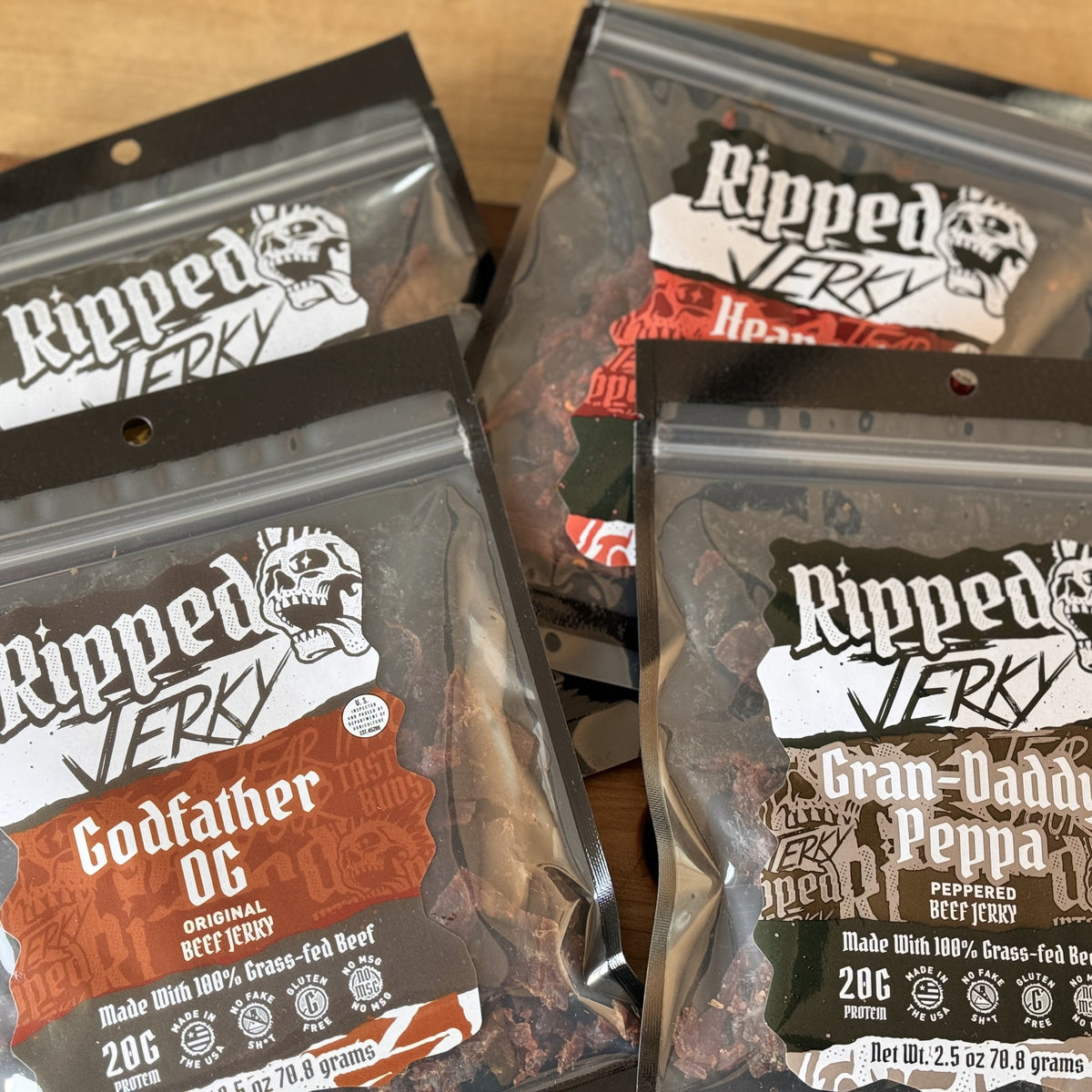 Ripped Jerky, Meat from Beck Ranch Premium Beef