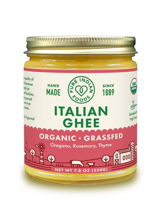 Italian Ghee, Grassfed & Certified Organic - 7.8 oz, Cooking Oils from Pure Indian Foods