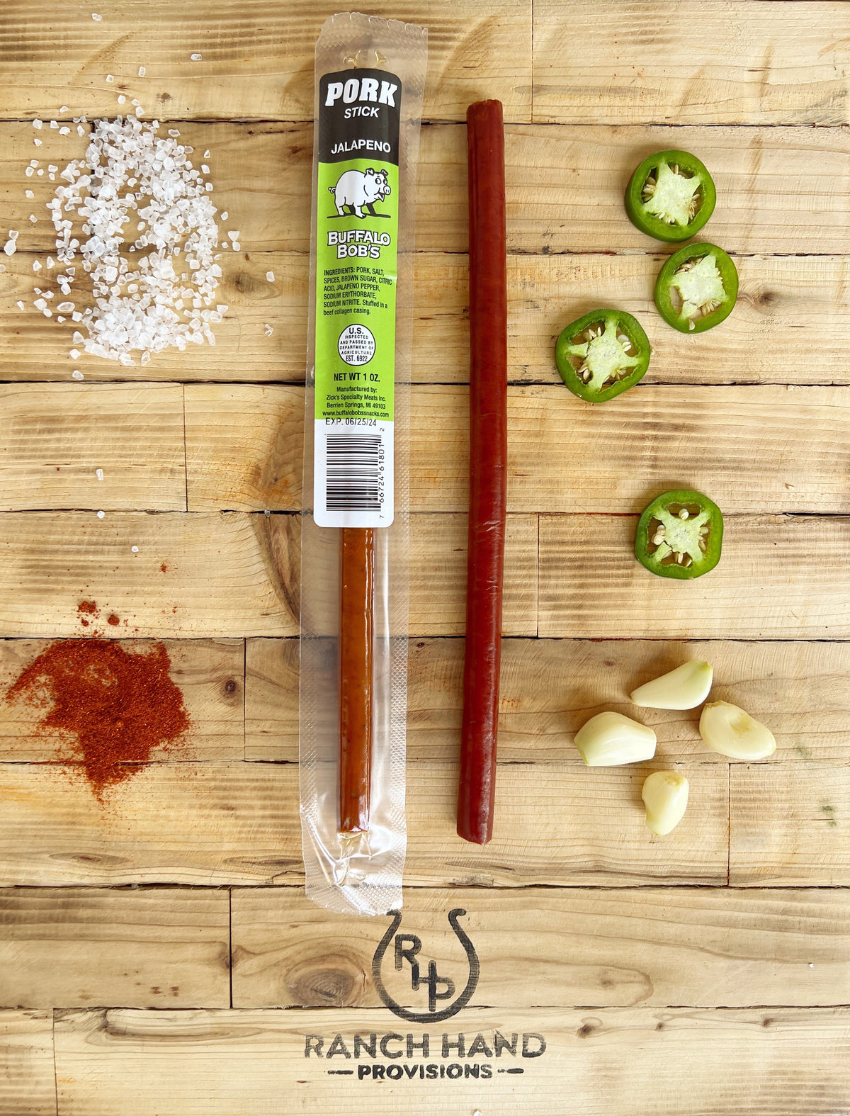 Pork Jerky Stick — Jalapeño, Meat from Ranch Hand Provisions
