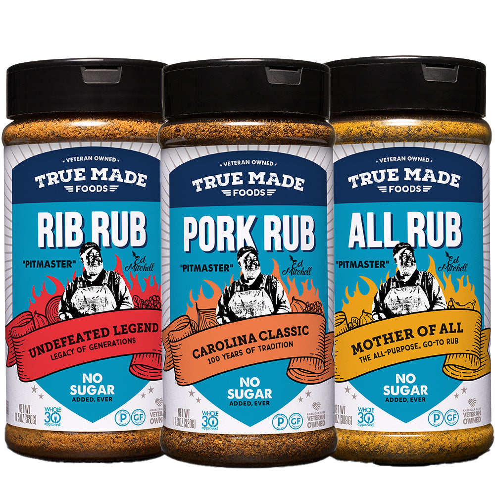 Pitmaster Carolina BBQ Rub Combo Pack from Hall of Fame Pitmaster, Ed Mitchell by TrueMadeFoods
