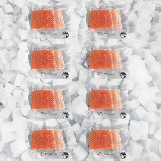 Wild Caught Salmon, Columbia River King Skin On (Bulk Case), Seafood from Nordic Catch