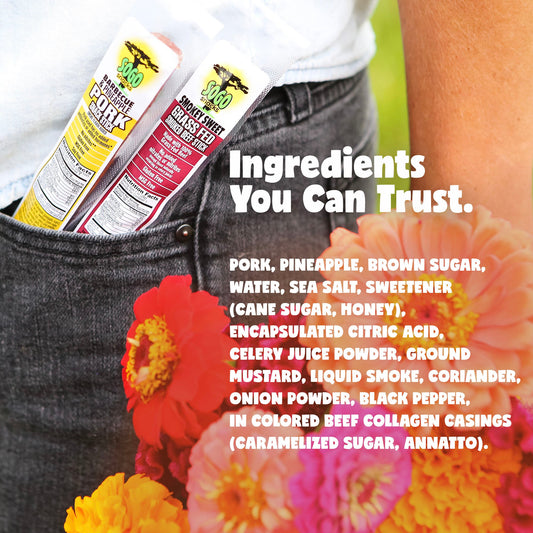 Barbecue & Pineapple - Premium Natural Pork, 1-oz Sticks