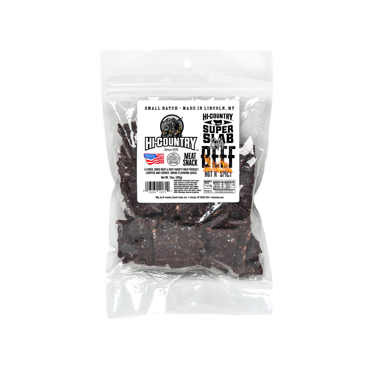 10 oz Beef Super Slab Bites, Jerky from Hi-Country Snack Foods Inc.