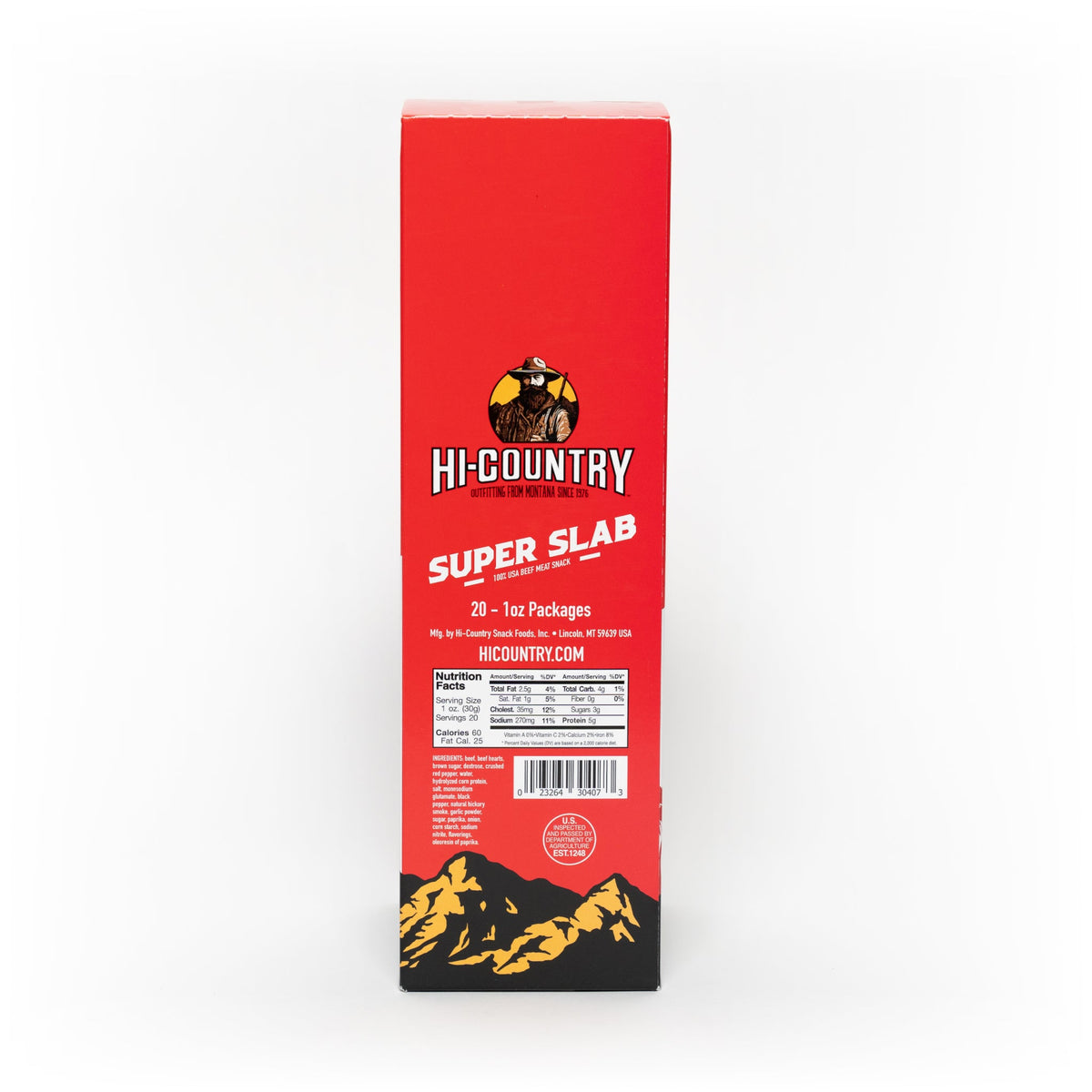 20 oz. Super Slab Beef Jerky Caddy - Spicy, Meat Snacks from Hi-Country Snack Foods Inc.