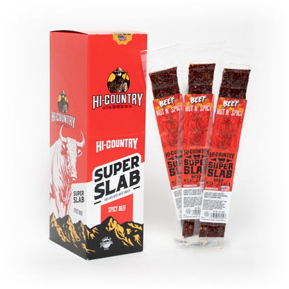 20 oz. Super Slab Beef Jerky Caddy - Spicy, Meat Snacks from Hi-Country Snack Foods Inc.