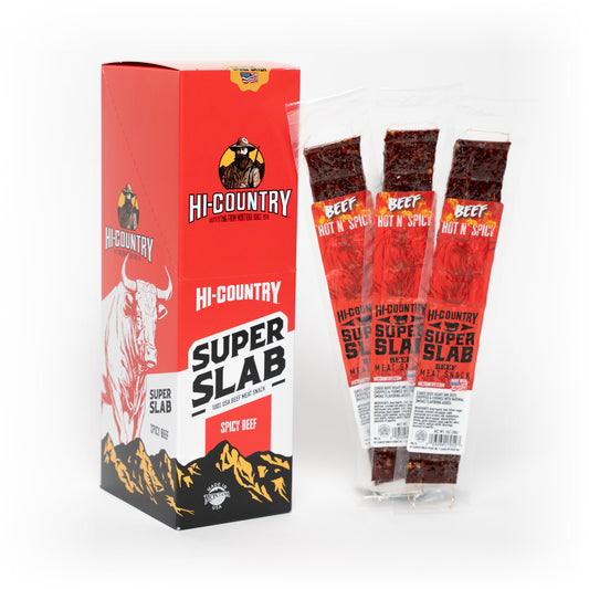 20 oz. Super Slab Beef Jerky Caddy - Spicy, Meat Snacks from Hi-Country Snack Foods Inc.